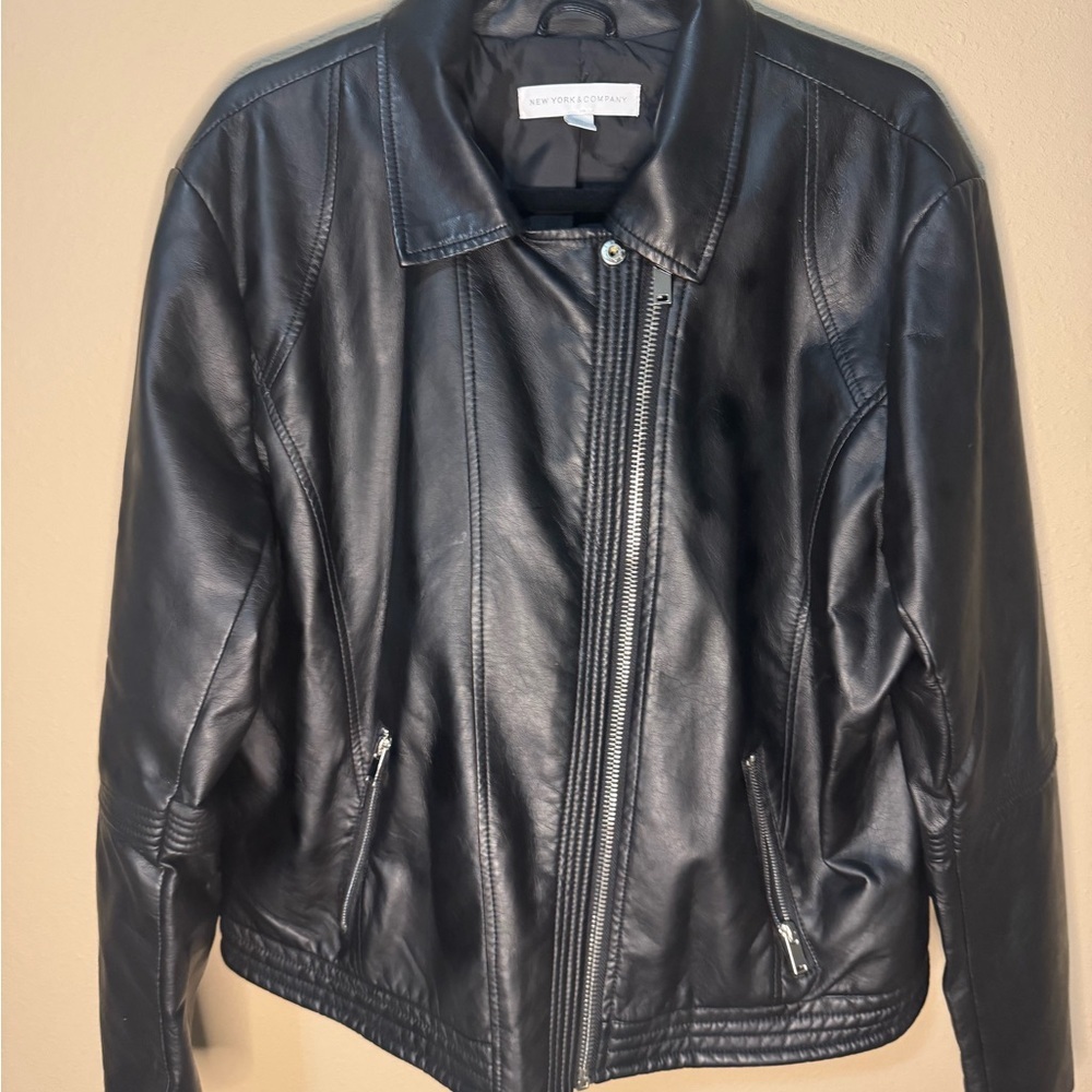 New York & Company Black Moto Leather Jacket​